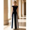image:imageEverPretty Womens Summer High Stretch Crepe V Neck Cap Sleeves Wedding Guest Dress Semi Formal Dresses 02649Navy Blue