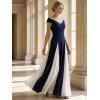 image:imageEverPretty Womens Summer High Stretch Crepe V Neck Cap Sleeves Wedding Guest Dress Semi Formal Dresses 02649Navy Blue