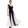 image:imageEverPretty Womens Summer High Stretch Crepe V Neck Cap Sleeves Wedding Guest Dress Semi Formal Dresses 02649Navy Blue