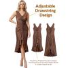 image:imageEverPretty Womens Summer Convertible Sleeveless Casual Dress Stretchy Maxi Formal Wedding Guest Party Cocktail DressesBrown