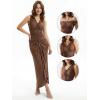 image:imageEverPretty Womens Summer Convertible Sleeveless Casual Dress Stretchy Maxi Formal Wedding Guest Party Cocktail DressesBrown