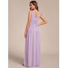 image:imageEverPretty Womens Bridesmaid Dress VNeck Sleeveless A Line Chiffon Floor Length Formal Dress 09016Frosted Lilac