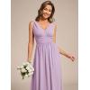 image:imageEverPretty Womens Bridesmaid Dress VNeck Sleeveless A Line Chiffon Floor Length Formal Dress 09016Frosted Lilac