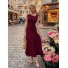 image:imageEverPretty Womens Summer High Stretch Sleeveless Semi Formal Dresses Ruffles Drawstring Maxi Cocktail Wedding Guest DressBurgundy