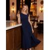 image:imageEverPretty Womens Summer High Stretch Sleeveless Semi Formal Dresses Ruffles Drawstring Maxi Cocktail Wedding Guest DressNavy Blue