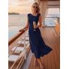 image:imageEverPretty Womens Summer High Stretch Sleeveless Semi Formal Dresses Ruffles Drawstring Maxi Cocktail Wedding Guest DressNavy Blue