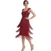 image:imageEverPretty Womens Vintage Fringed 1920s Flapper Dresses Cap Sleeve Sequin Beaded Midi Spring Formal Wedding Guest DressBurgundy