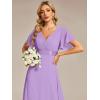 image:imageEverPretty Womens Summer Short Sleeve Chiffon Empire Waist Floor Length Formal Bridesmaid Dress Mother of Bride DressesLavender
