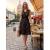 image:imageEverPretty Womens V Neck Lace Dresses for Wedding Guest Cap Sleeve Midi Cocktail Semi Formal Dress 02643Black