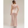 image:imageEverPretty Womens Cowl Neck Sleeveless Bridesmaid Dresses Satin Floor Length Mermaid Formal Wedding Guest Dress 02728Champagne