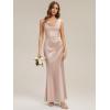 image:imageEverPretty Womens Cowl Neck Sleeveless Bridesmaid Dresses Satin Floor Length Mermaid Formal Wedding Guest Dress 02728Champagne