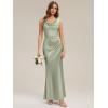 image:imageEverPretty Womens Cowl Neck Sleeveless Bridesmaid Dresses Satin Floor Length Mermaid Formal Wedding Guest Dress 02728Sage Green