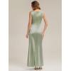 image:imageEverPretty Womens Cowl Neck Sleeveless Bridesmaid Dresses Satin Floor Length Mermaid Formal Wedding Guest Dress 02728Sage Green