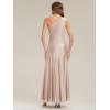 image:imageEverPretty Womens Sleeveless Bridemaid Dress Satin One Shoulder Floor Length ALine Formal Wedding Guest Dresses 02725Champagne