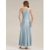 image:imageEverPretty Womens Sleeveless Bridemaid Dress Satin One Shoulder Floor Length ALine Formal Wedding Guest Dresses 02725Sky Blue