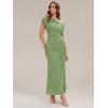 image:imageEverPretty Womens Summer Knit Wedding Guest Dress Dropped Sleeve Stretchy Ankle Length Semi Formal Cocktail DressesSage Green