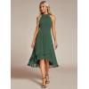 image:imageEverPretty Womens Sexy Halter Neck Pleated Sleeveless HiLo Chiffon Summer Wedding Guest Dress Cocktail Dresses 31926Eucalyptus Green