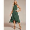 image:imageEverPretty Womens Sexy Halter Neck Pleated Sleeveless HiLo Chiffon Summer Wedding Guest Dress Cocktail Dresses 31926Eucalyptus Green