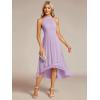 image:imageEverPretty Womens Sexy Halter Neck Pleated Sleeveless HiLo Chiffon Summer Wedding Guest Dress Cocktail Dresses 31926Frosted Lilac