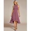 image:imageEverPretty Womens Sexy Halter Neck Pleated Sleeveless HiLo Chiffon Summer Wedding Guest Dress Cocktail Dresses 31926Orchid
