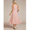 image:imageEverPretty Womens Sexy Halter Neck Pleated Sleeveless HiLo Chiffon Summer Wedding Guest Dress Cocktail Dresses 31926Pink