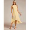 image:imageEverPretty Womens Sexy Halter Neck Pleated Sleeveless HiLo Chiffon Summer Wedding Guest Dress Cocktail Dresses 31926Yellow