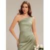 image:imageEverPretty Womens Asymmetrical Sleeveless Summer Bridesmaid Dress Satin Maxi Sheath Formal Wedding Guest Dresses 02712Sage Green