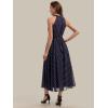 image:imageEverPretty Womens Halter Sleeveless Summer Formal Wedding Guest Dresses Chiffon Tea Length ALine Cocktail Dress 02699Navy Blue Polka Dots