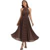 image:imageEverPretty Womens Halter Sleeveless Summer Formal Wedding Guest Dresses Chiffon Tea Length ALine Cocktail Dress 02699Brown Polka Dots