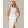 image:imageEverPretty Womens Boat Neck Sleeveless Lace Mermaid Wedding Dress Bridal Gown with Train 02729White