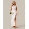 image:imageEverPretty Womens Boat Neck Sleeveless Lace Mermaid Wedding Dress Bridal Gown with Train 02729White
