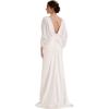 image:imageEverPretty Womens VNeck Knit Formal Dress Train Length Mermaid Cape Sleeve Evening Dresses 02686White