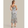 image:imageEverPretty Womens Summer Chiffon Square Neck Sleeveless Wedding Guest Dress Tea Length Mermaid Floral Cocktail DressesAmber Bloom