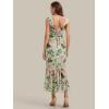 image:imageEverPretty Womens Summer Chiffon Square Neck Sleeveless Wedding Guest Dress Tea Length Mermaid Floral Cocktail DressesLight Green Floral