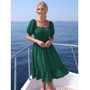 image:imageEverPretty Womens Square Neck Short Sleeve Wedding Guest Dresses Midi Summer Casual Dress 50005Grass Green