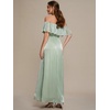 image:imageEverPretty Womens Summer Maxi Wedding Guest Dress Off The Shoulder Short Sleeves Semi Formal Dresses 02803Mint Green