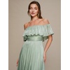 image:imageEverPretty Womens Summer Maxi Wedding Guest Dress Off The Shoulder Short Sleeves Semi Formal Dresses 02803Mint Green