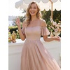 image:imageEverPretty Womens Summer Off The Shoulder Bridesmaid Dress Short Sleeve Maxi ALine Formal Wedding Guest Dresses 02804Dusty Rose