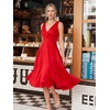 image:imageEverPretty Womens V Neck Sleeveless Summer Cocktail Dresses Midi Semi Formal Party Dress 50008Red