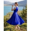 image:imageEverPretty Womens V Neck Sleeveless Summer Cocktail Dresses Midi Semi Formal Party Dress 50008Sapphire Blue