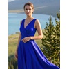 image:imageEverPretty Womens V Neck Sleeveless Summer Cocktail Dresses Midi Semi Formal Party Dress 50008Sapphire Blue