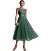 image:imageEverPretty Womens Sequin Tulle Midi Wedding Guest Dresses Cap Sleeve A Line Cocktail Party Semi Formal Dress 02778Eucalyptus