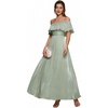 image:imageEverPretty Womens Summer Maxi Wedding Guest Dress Off The Shoulder Short Sleeves Semi Formal Dresses 02803Mint Green