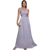 image:imageEverPretty Womens Summer Shimmer V Neck Sleeveless Formal Wedding Guest Dresses Pleated ALine Maxi Vacation Dress 02805Frosted Lilac