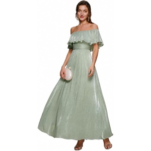 image:imageEverPretty Womens Summer Maxi Wedding Guest Dress Off The Shoulder Short Sleeves Semi Formal Dresses 02803Mint Green