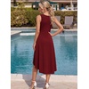 image:imageEverPretty Womens Sleeveless Cocktail Formal Dress Summer Party Dresses Round Neck Midi Dress Dresses 50009Burgundy