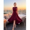 image:imageEverPretty Womens Sleeveless Cocktail Formal Dress Summer Party Dresses Round Neck Midi Dress Dresses 50009Burgundy