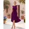 image:imageEverPretty Womens Sleeveless Cocktail Formal Dress Summer Party Dresses Round Neck Midi Dress Dresses 50009Dark Purple