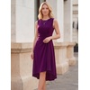 image:imageEverPretty Womens Sleeveless Cocktail Formal Dress Summer Party Dresses Round Neck Midi Dress Dresses 50009Dark Purple