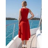 image:imageEverPretty Womens Sleeveless Cocktail Formal Dress Summer Party Dresses Round Neck Midi Dress Dresses 50009Red